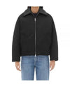 Intrecciato Leather Collar Tech Nylon Puffer Jacket Black - BOTTEGA VENETA - BALAAN 2