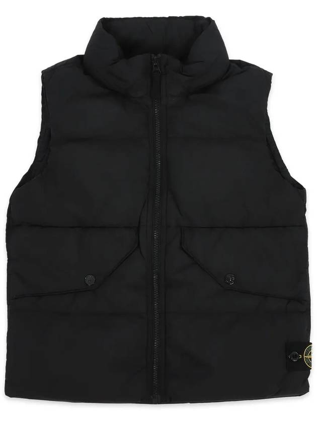 Kids Wappen Patch Down Padded Vest Black - STONE ISLAND - BALAAN 4