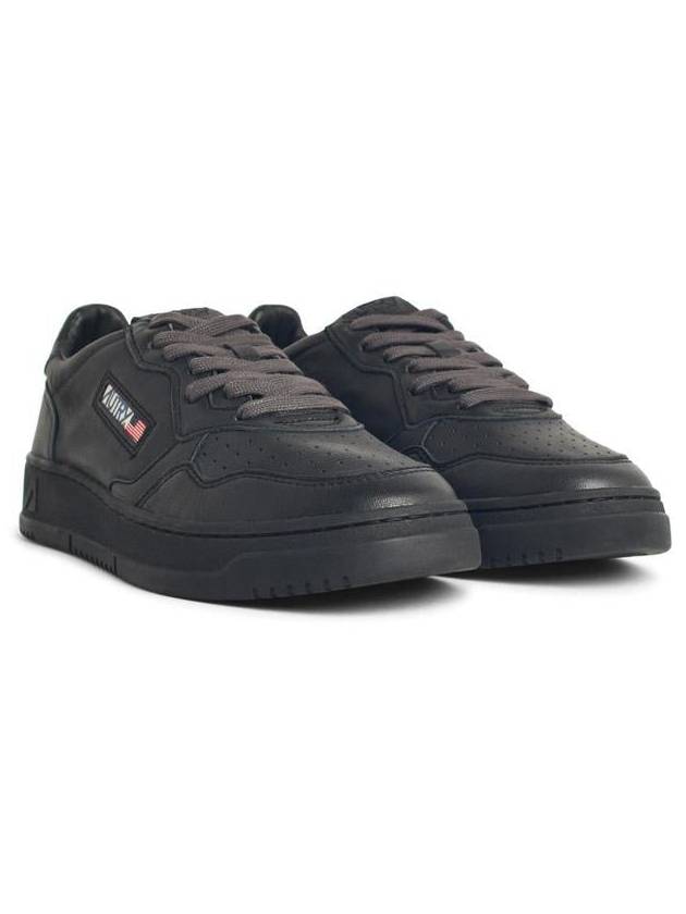 Autry 'Medialist' Black Leather Sneakers - AUTRY - BALAAN 2