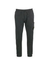 Waffen Patch Cotton Fleece Track Pants Charcoal - STONE ISLAND - BALAAN 2