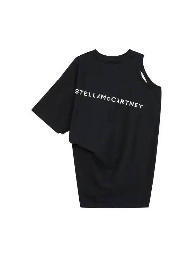 STELLA McCARTNEY Unbalanced One Sleeve T Shirt Black - STELLA MCCARTNEY - BALAAN 1