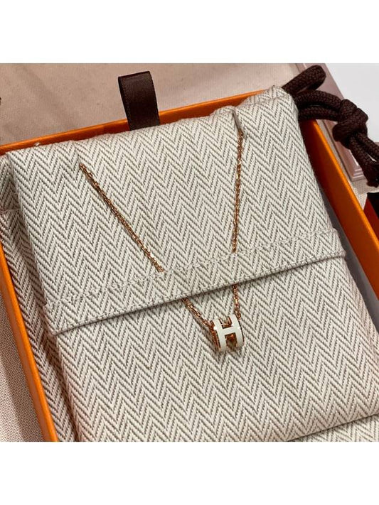 Necklace Mini PopAche White Rose Gold - HERMES - BALAAN 1