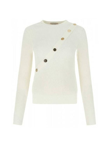 button detail viscose pullover knit top - ALEXANDER MCQUEEN - BALAAN 1