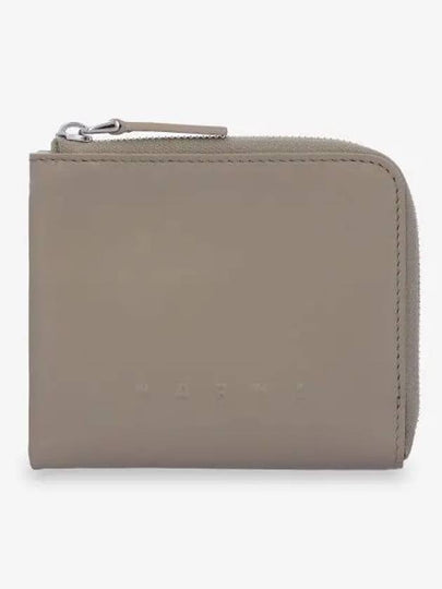 Logo Zip Around Half Wallet Grey - MARNI - BALAAN 2