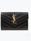 Monogram Envelope Small Half Wallet Black Gold - SAINT LAURENT - BALAAN 2