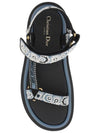 D-Way Embroidered Logo Sandals Blue - DIOR - BALAAN 3