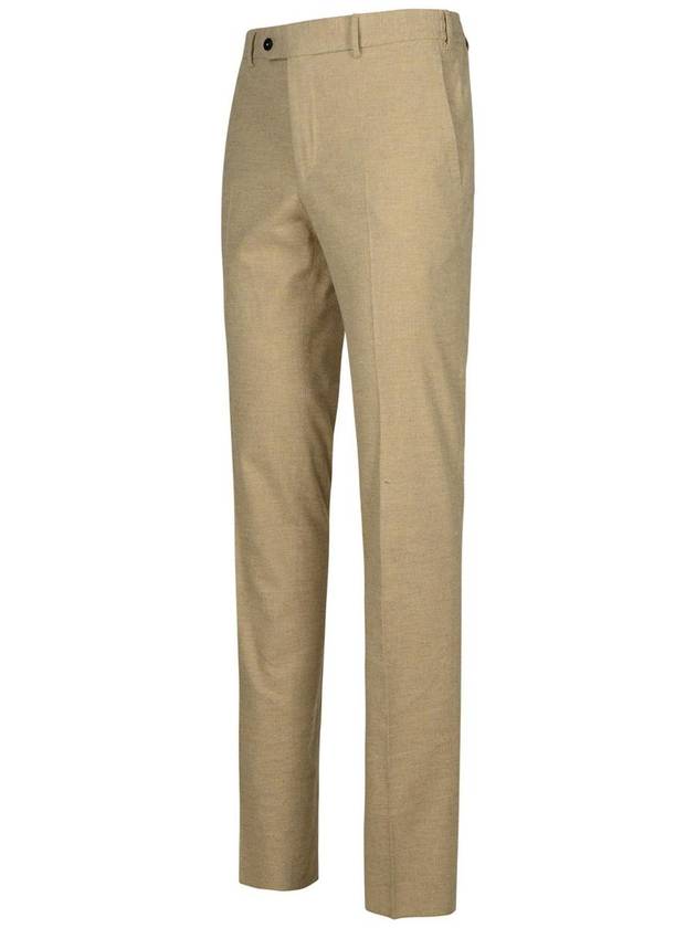 Pt01 Beige Cotton Blend Trousers - PT01 - BALAAN 2