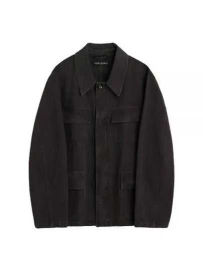 Uniform Ash Ribbon Canvas Jacket Black - OUR LEGACY - BALAAN 2