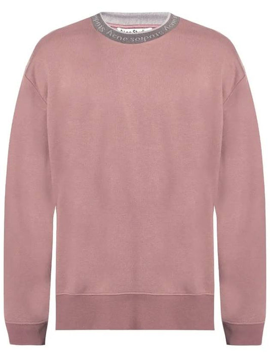 Neck Logo Oversized Fit Sweatshirt Mauve Purple - ACNE STUDIOS - BALAAN 2