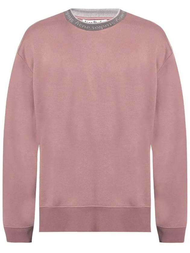 Neck Logo Oversized Fit Sweatshirt Mauve Purple - ACNE STUDIOS - BALAAN 3