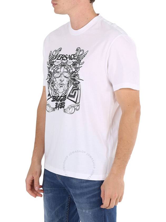 Cotton Medusa Logo Printing Short Sleeve T-Shirt White - VERSACE - BALAAN 4