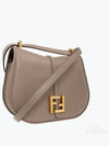 C'Mon Medium Leather Shoulder Bag Grey - FENDI - BALAAN 2