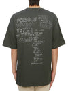 Graphic Print Cotton Short Sleeve T-Shirt Black - MAISON MIHARA YASUHIRO - BALAAN 4