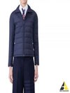 Ultra Light Tech Down 4 Bar Packable Purnel Neck Padding Navy - THOM BROWNE - BALAAN 2