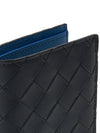 Intrecciato Flap Half Wallet Blue Charcoal - BOTTEGA VENETA - BALAAN 7