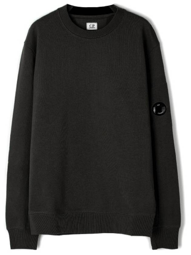 Diagonal Raised Fleece Sweatshirt Black - CP COMPANY - BALAAN 2