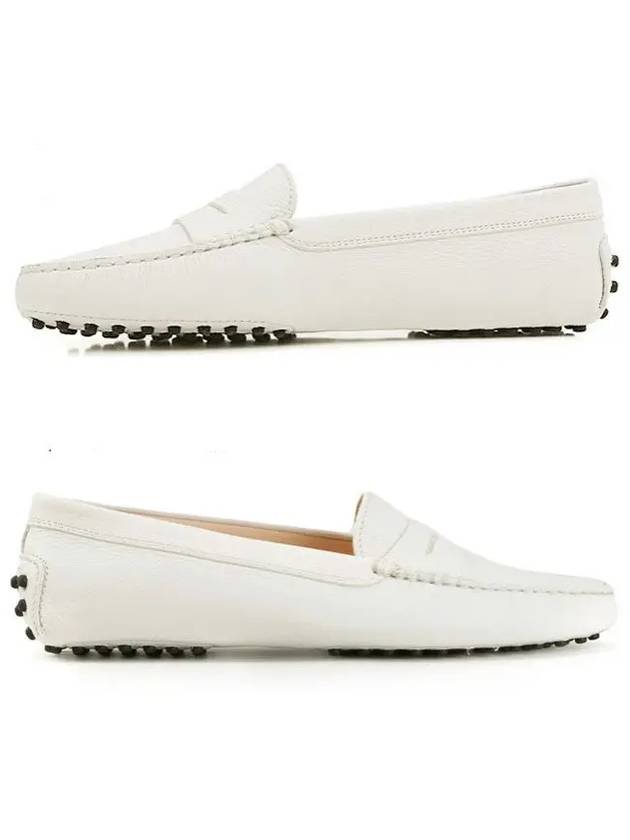 Women's Gommino Leather Driving Shoes White - TOD'S - BALAAN 3