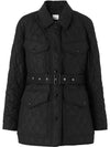 Diamond Quilted Nylon Canvas Field Jacket Black - BURBERRY - BALAAN.