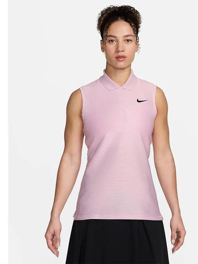 Women s Dry Fit Victory Sleeveless Golf Polo Pink FD6708 663 - NIKE - BALAAN 3