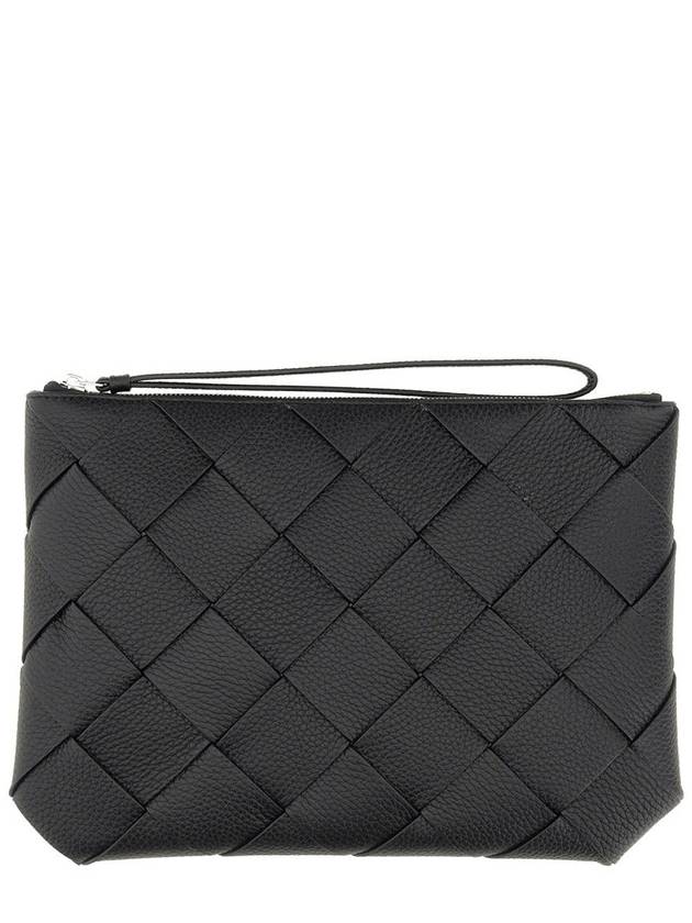 Intrecciato Clutch Bag Black - BOTTEGA VENETA - BALAAN 2