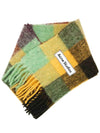 Mohair Check Fringe Scarf Chestnut Yellow Green CA008 BO9 - ACNE STUDIOS - BALAAN 3