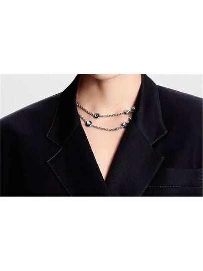 LV Studs Sautoir Necklace Silver - LOUIS VUITTON - BALAAN 2