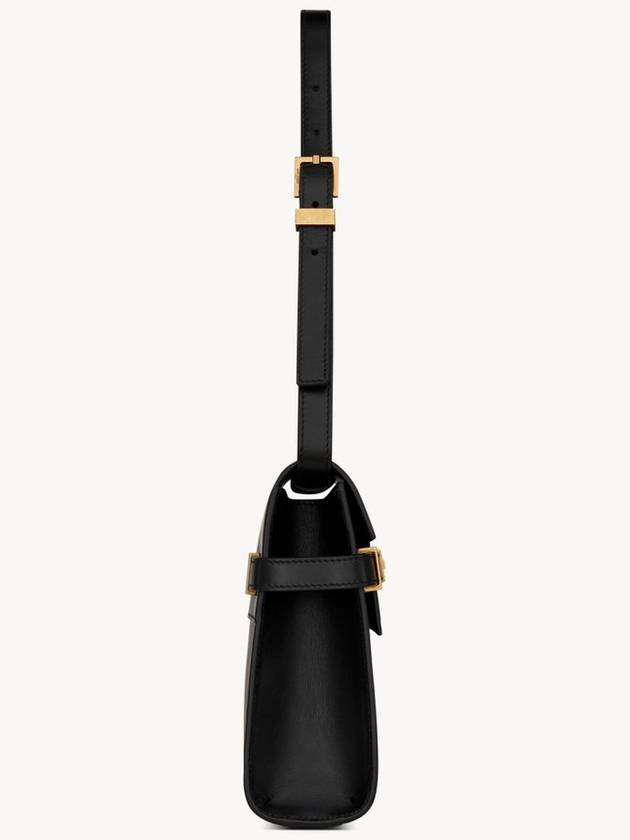 Manhattan Small Shoulder Bag Leather Black - SAINT LAURENT - BALAAN 4