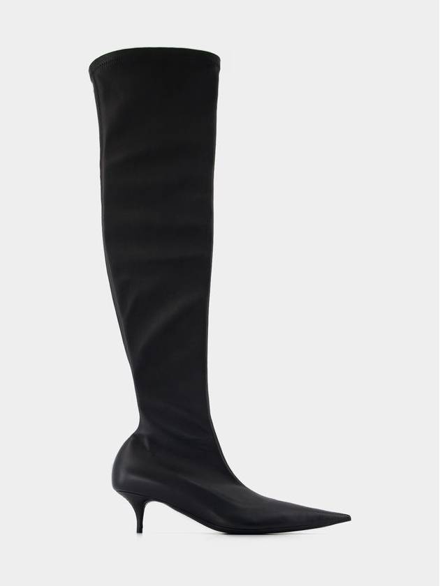 Avenue Nappa Leather Long Boots Black - BALENCIAGA - BALAAN 2