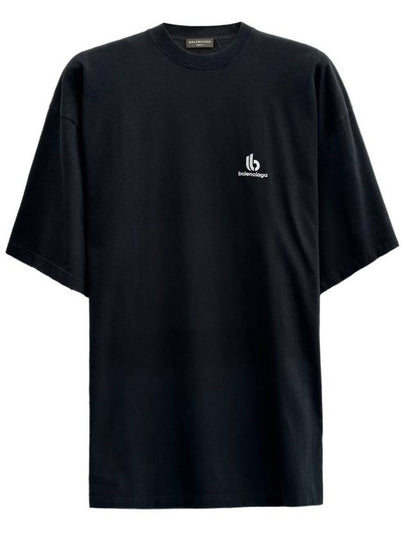 Small Logo Short Sleeve T-Shirt Black - BALENCIAGA - BALAAN 2