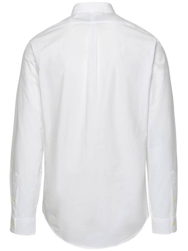 Embroidered Pony Logo Long Sleeve Shirt White - POLO RALPH LAUREN - BALAAN 4