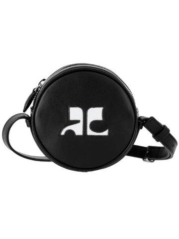 Reedition Logo Circle Shoulder Bag Black - COURREGES - BALAAN 1