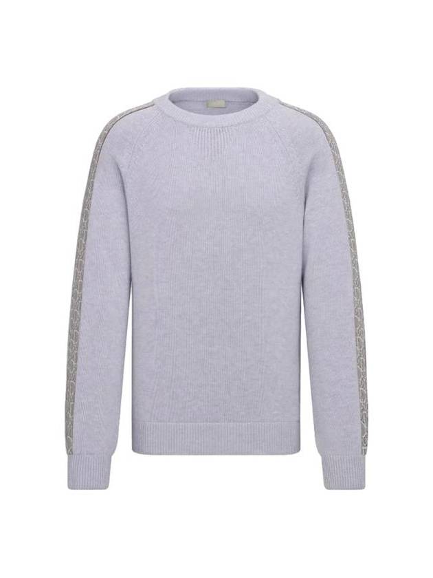 Oblique Inserts Cotton Jersey Sweatshirt Grey - DIOR - BALAAN 1