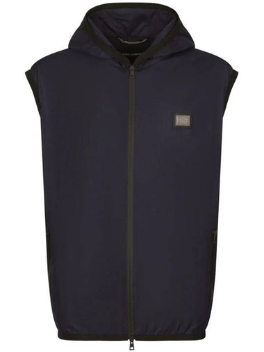 logo decorated hooded gilet G9AVGTGH490 - DOLCE&GABBANA - BALAAN 1