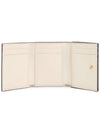 FF Diamond Tri-Fold Leather Half Wallet White - FENDI - BALAAN 6