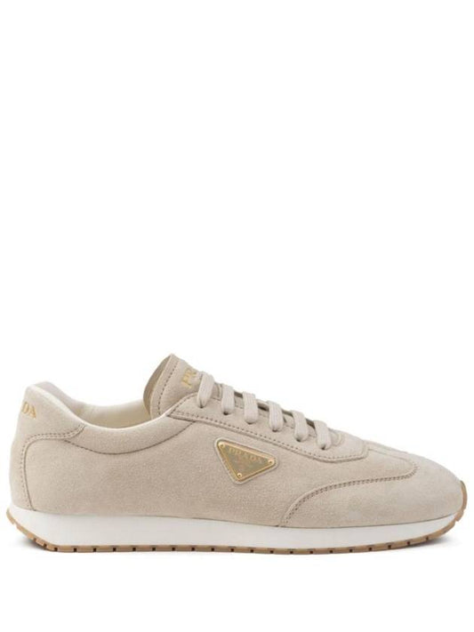 Rank Suede Low Top Sneakers Grey - PRADA - BALAAN 1