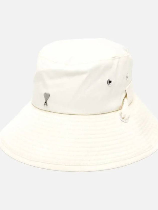 Heart Logo String Bucket Hat Ivory - AMI - 2