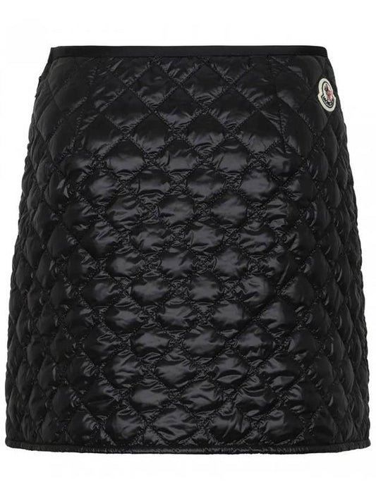 Padded Mini A-Line Skirt Black - MONCLER - BALAAN 2