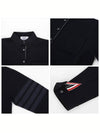 Double Face Tech Twill 4 Bar Oversized Shirt Navy - THOM BROWNE - BALAAN 4