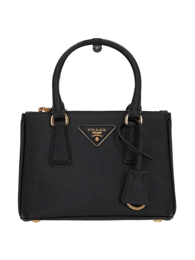 Galleria Saffiano Leather Mini Tote Bag Black - PRADA - BALAAN 1