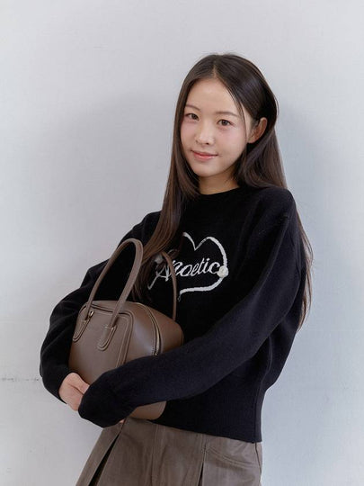 ANC HEART ROSE KNIT_BLACK - ANOETIC - BALAAN 2