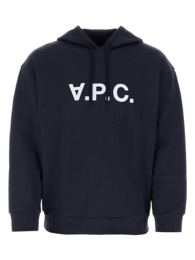 Milo Logo Cotton Hoodie Blue - A.P.C. - BALAAN 1