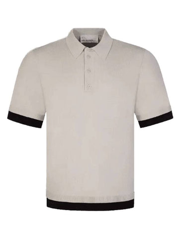 Men's Knit Polo Shirt Ivory - NEIL BARRETT - BALAAN 1