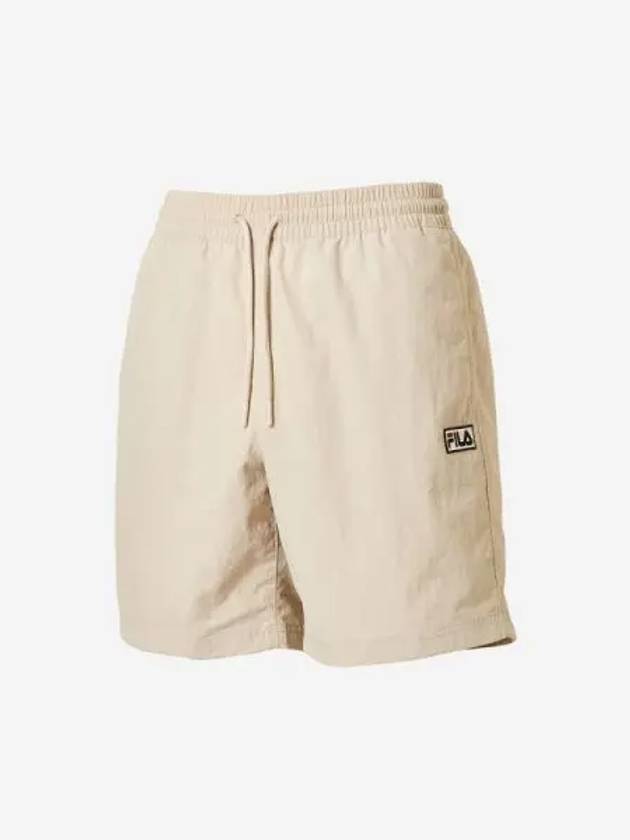 Uni Basic Woven Shorts Pants BEG - FILA - BALAAN 1