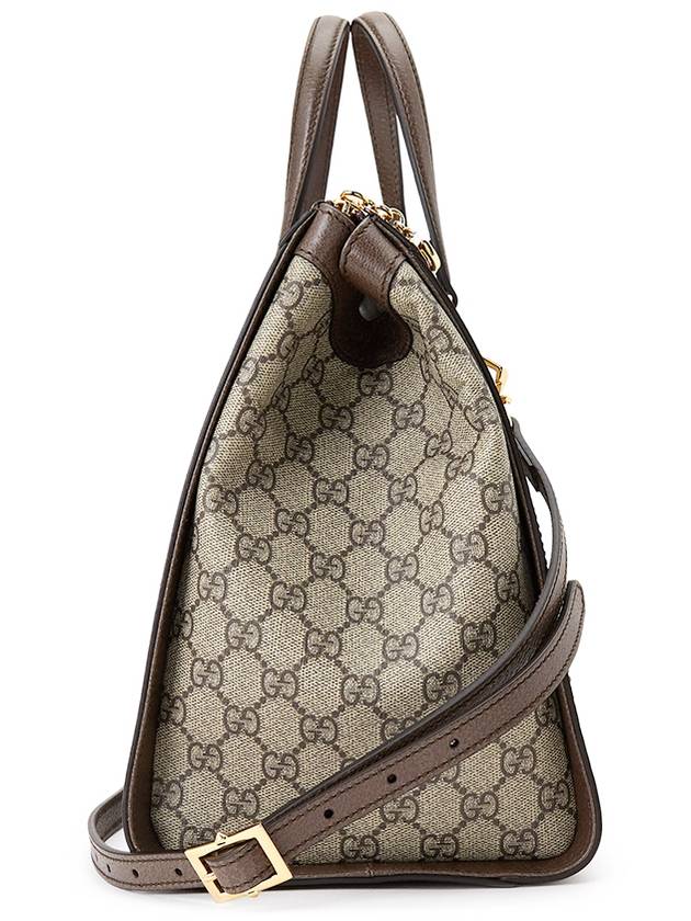 Ophidia GG Medium Tote Bag Beige Ebony - GUCCI - BALAAN 4