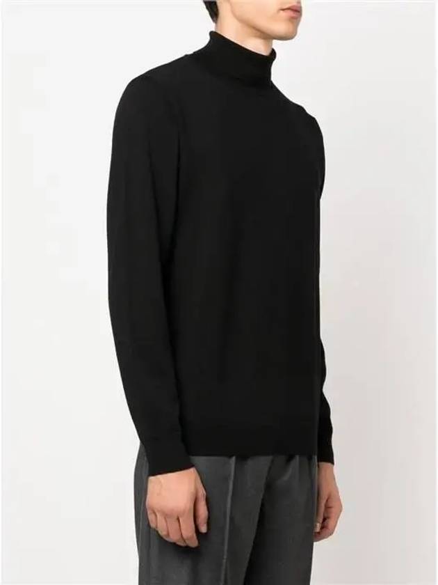 Men's Long Sleeve Wool Turtleneck Black - A.P.C. - BALAAN 5