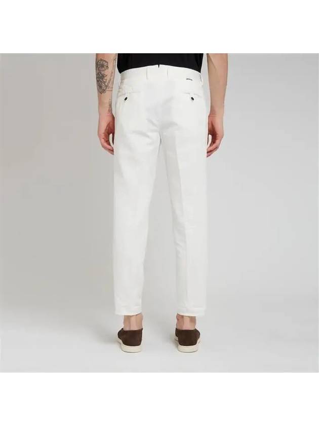 Linen Tapered Pants White - INCOTEX - BALAAN 2