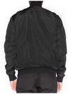 Reversible Wool Nylon Bomber Jacket Black - PRADA - BALAAN 8