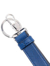 Monogram Motif Grainy Leather Keyring Rich Navy - BURBERRY - BALAAN 6