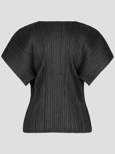 Pleats Please Monthly Color Round Short Sleeve Top Ash Size 3 August 24 - ISSEY MIYAKE - BALAAN 2