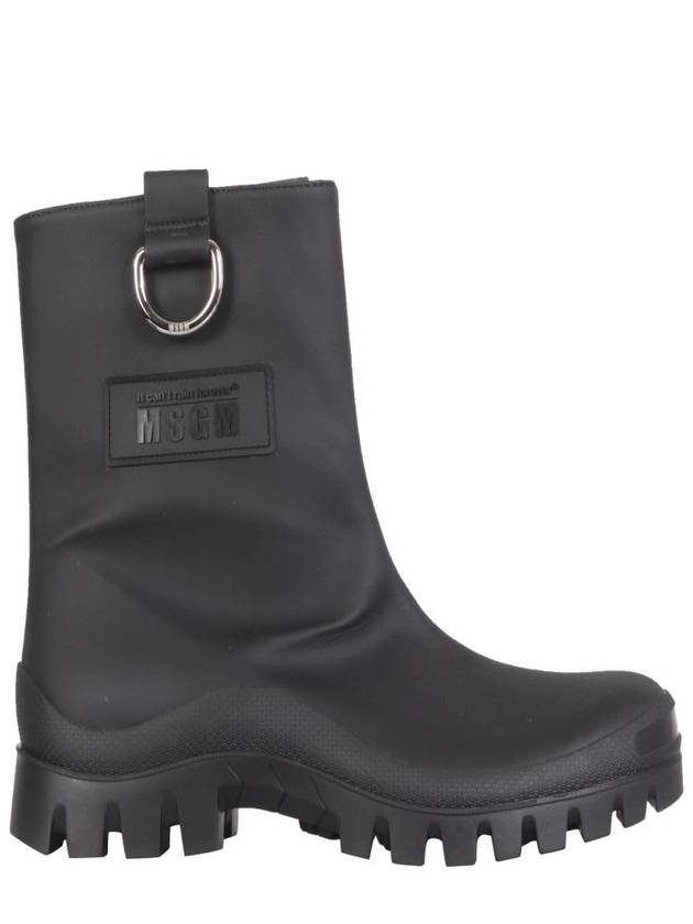 Logo Rain Boots Black - MSGM - BALAAN 2